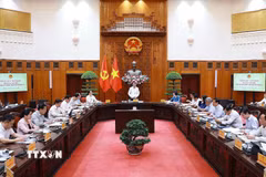 Thủ tướng Lê Minh Hưng, Trưởng Ban Chỉ đạo Trung ương thực hiện các Chương trình mục tiêu quốc gia chủ trì Phiên họp thứ nhất. (Ảnh: Dương Giang/TTXVN)