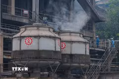Khu vực Nhà lò phốt pho vàng của Công ty Trách nhiệm hữu hạn Một thành viên Hóa chất Đức Giang Lào Cai. (Ảnh: Hoàng Hiếu/TTXVN)