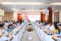 Bình Phước tổ chức họp Ban Chỉ đạo về tổng kết việc thực hiện Nghị quyết số 18 của Ban Chấp hành Trung ương khóa XII một số vấn đề về tiếp tục đổi mới, sắp xếp tổ chức bộ máy của hệ thống chính trị tinh gọn, hoạt động hiệu lực, hiệu quả. (Ảnh: Đậu Tất Thành/TTXVN)