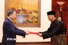 Tổng Bí thư, Chủ tịch nước Tô Lâm tiếp Đại sứ Malaysia Jamal Sharifuddin Bin Johan. (Ảnh: Thống Nhất/TTXVN)
