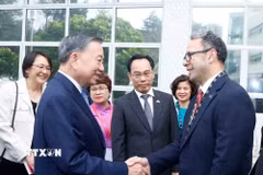 Tổng Bí thư, Chủ tịch nước Tô Lâm tới dự Diễn đàn Giáo dục đại học và Giáo dục nghề nghiệp Việt Nam-New Zealand 2026, tại Trường Đại học Công nghệ Auckland. (Ảnh: Thống Nhất/TTXVN)