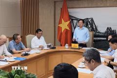 Phó Thủ tướng Hồ Quốc Dũng chủ trì họp về tình hình sản xuất, tiêu thụ, xuất nhập khẩu nông lâm thuỷ sản để đạt và vượt mục tiêu năm 2026. (Ảnh: Lâm Khánh/TTXVN)