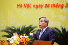 Chủ tịch UBND thành phố Hà Nội Vũ Đại Thắng. (Ảnh: Văn Điệp/TTXVN)