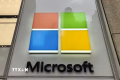 Biểu tượng Microsoft tại một cửa hàng ở New York, Mỹ. (Ảnh: Kyodo/TTXVN)