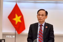 Ủy viên Bộ Chính trị, Bộ trưởng Bộ Ngoại giao Lê Hoài Trung. (Ảnh: TTXVN phát)
