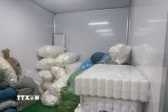 Nguyên liệu sản xuất mỹ phẩm giả. (Ảnh minh họa: TTXVN phát)