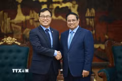 Thủ tướng Phạm Minh Chính tiếp ông Choi Young Sam, Đại sứ Hàn Quốc tại Việt Nam. (Ảnh: Dương Giang/TTXVN)