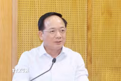 Ủy viên Bộ Chính trị, Bí thư Trung ương Đảng, Trưởng Ban Tuyên giáo Trung ương Trịnh Văn Quyết. (Ảnh: Phương Hoa/TTXVN)