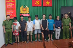 Các đối tượng bị bắt giữ. (Ảnh do công an cung cấp)