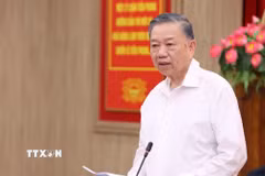 Tổng Bí thư, Chủ tịch nước Tô Lâm phát biểu chỉ đạo tại buổi làm việc với lãnh đạo chủ chốt Học viện Chính trị Quốc gia Hồ Chí Minh. (Ảnh: Văn Điệp/TTXVN)