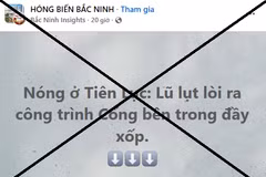 Ủy ban Nhân dân xã Tiên Lục, tỉnh Bắc Ninh, xác định thông tin "lụt lội lòi ra công trình cống bên trong đầy xốp" là nội dung chưa được kiểm chứng, không phản ánh đúng bản chất vụ việc.