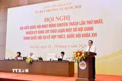 Chủ tịch Quốc hội Trần Thanh Mẫn phát biểu khai mạc Hội nghị. (Ảnh: Doãn Tấn/TTXVN)