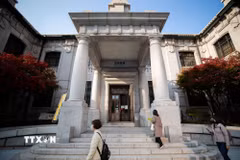 Trụ sở Ngân hàng Trung ương Hàn Quốc (BOK) ở Seoul. (Ảnh: Yonhap/TTXVN)