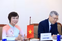 Tổng Giám đốc TTXVN Vũ Việt Trang phát biểu. (Ảnh: Tuấn Anh/TTXVN)