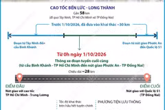 Thông xe đoạn tuyến cuối cùng cao tốc Bến Lức-Long Thành 