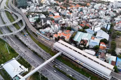Tuyến metro Bến Thành-Suối Tiên. (Ảnh: Hồng Đạt/TTXVN)