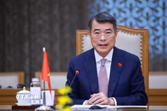 Thủ tướng Lê Minh Hưng tiếp Trưởng đoàn các nước tham dự Hội nghị các nước ASEAN về hợp tác đấu tranh với tội phạm truy nã. (Ảnh: Dương Giang/TTXVN)