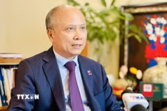 Đại sứ Đinh Toàn Thắng, nguyên Đại sứ Việt Nam tại Pháp trả lời phỏng vấn của phóng viên Thông tấn xã Việt Nam về quan hệ hợp tác song phương Việt Nam-Pháp và những kỳ vọng đối với chuyến công tác của Tổng Bí thư, Chủ tịch nước Tô Lâm. (Ảnh: Việt Đức/TTXVN)