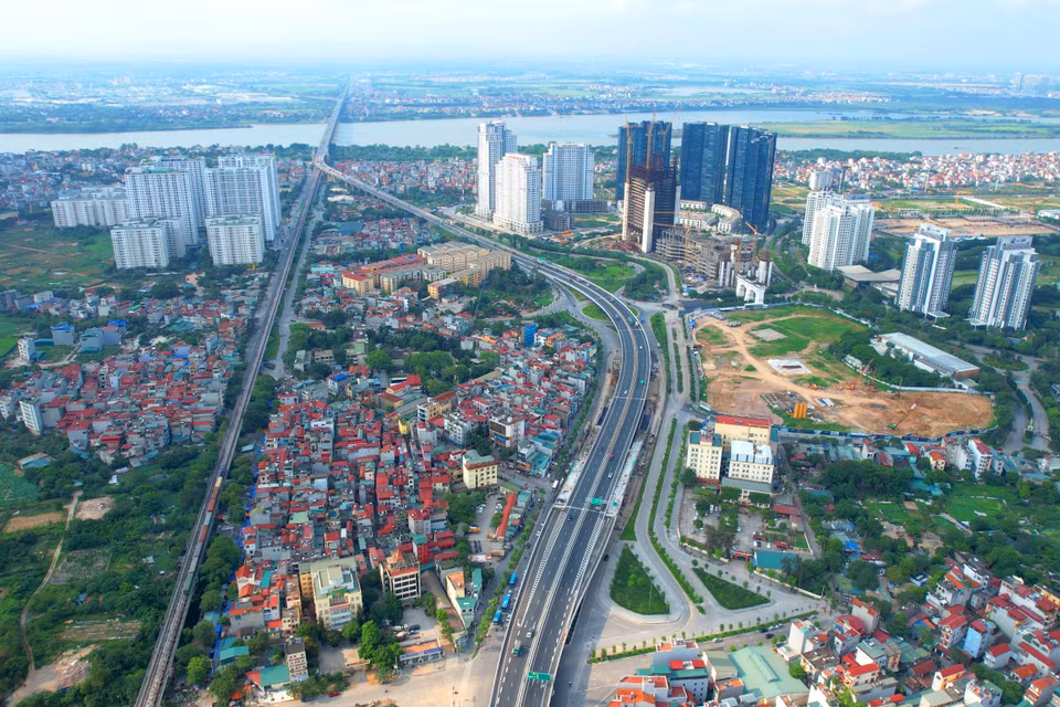 Tổng chiều dài toàn tuyến là 5,367km, trong đó chiều dài cầu cạn là 4,836km. (Ảnh: Văn Hào/Vietnam+)