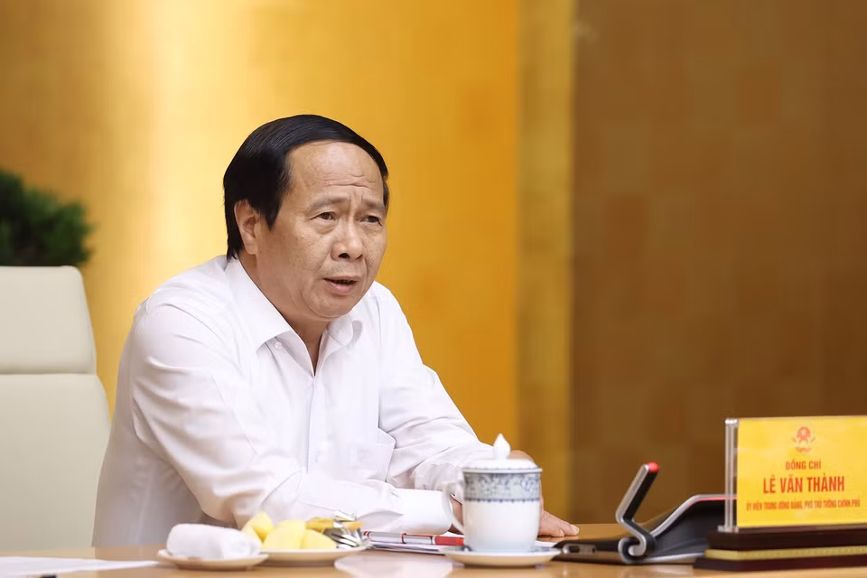 Phó Thủ tướng Lê Văn Thành phát biểu. (Ảnh: Dương Giang/TTXVN)