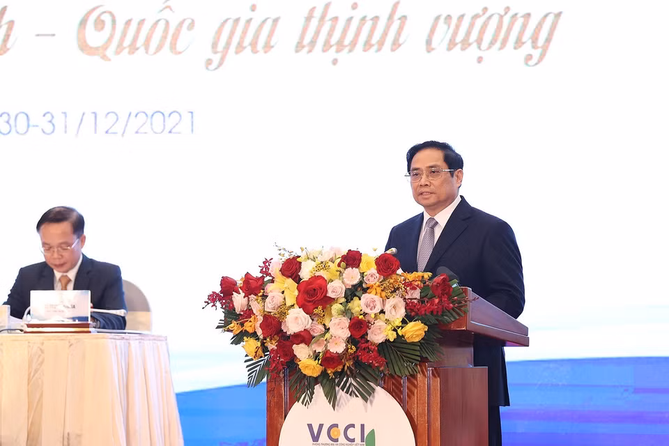 Thủ tướng Phạm Minh Chính phát biểu chỉ đạo. (Ảnh: Dương Giang/TTXVN)