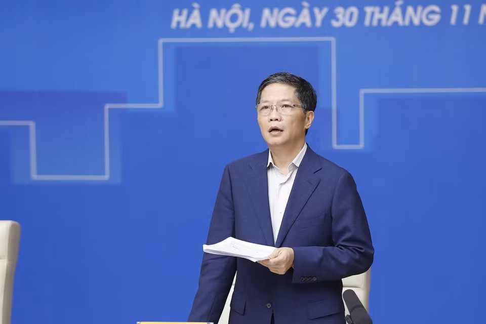 Trưởng Ban Kinh tế Trung ương Trần Tuấn Anh phát biểu. (Ảnh: Dương Giang/TTXVN)