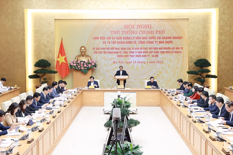 Quang cảnh buổi làm việc. (Ảnh: Dương Giang/TTXVN)