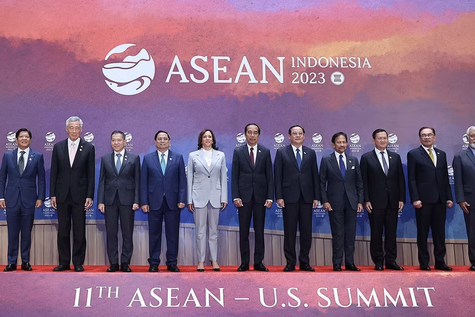 Thủ tướng Phạm Minh Chính và các Trưởng đoàn tham dự Hội nghị Cấp cao ASEAN-Hoa Kỳ lần thứ 11. (Ảnh: Dương Giang/TTXVN)