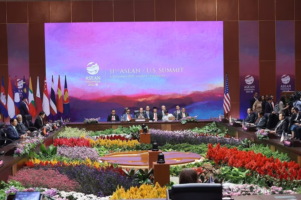 Chiều 6/9/2023, tại Jakarta, Indonesia, Thủ tướng Chính phủ Phạm Minh Chính đã dự Hội nghị Cấp cao ASEAN-Hoa Kỳ lần thứ 11. (Ảnh: Dương Giang/TTXVN)