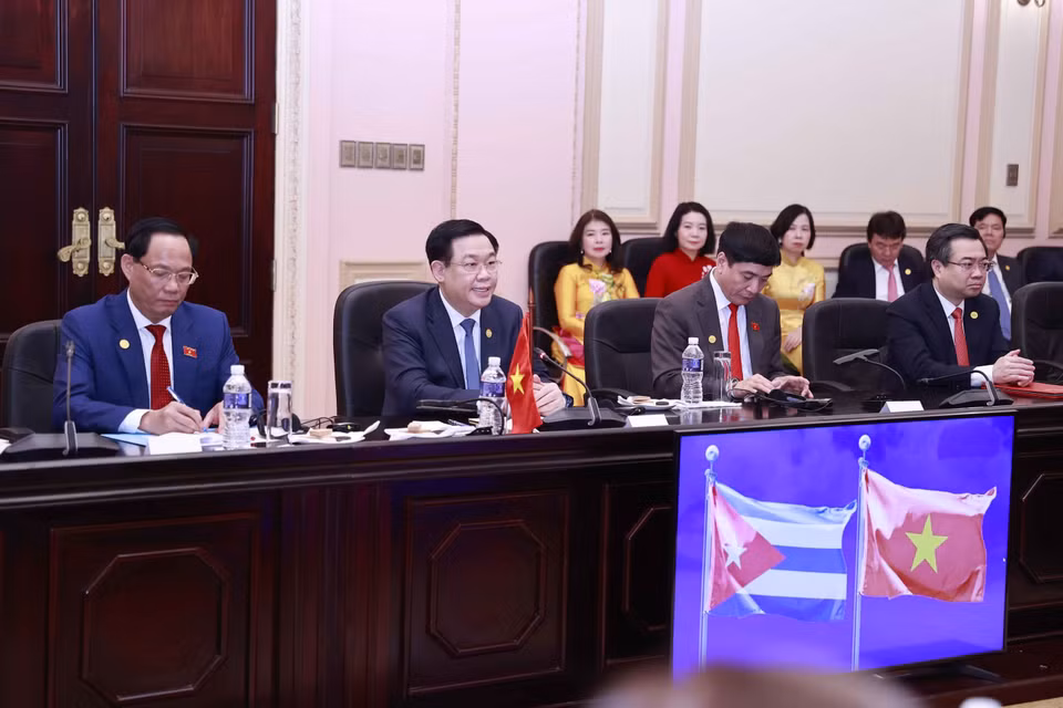 Chủ tịch Quốc hội Vương Đình Huệ phát biểu. (Ảnh: Doãn Tấn/TTXVN)