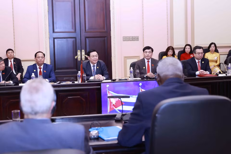 Chủ tịch Quốc hội Vương Đình Huệ phát biểu. (Ảnh: Doãn Tấn/TTXVN)
