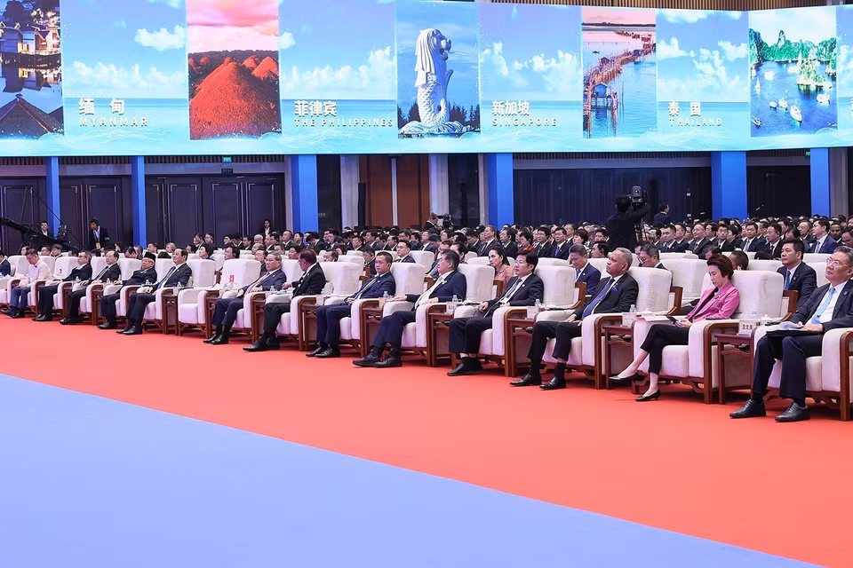 Các đại biểu tham dự Lễ khai mạc CAEXPO và CABIS lần thứ 20. (Ảnh: Dương Giang/TTXVN)