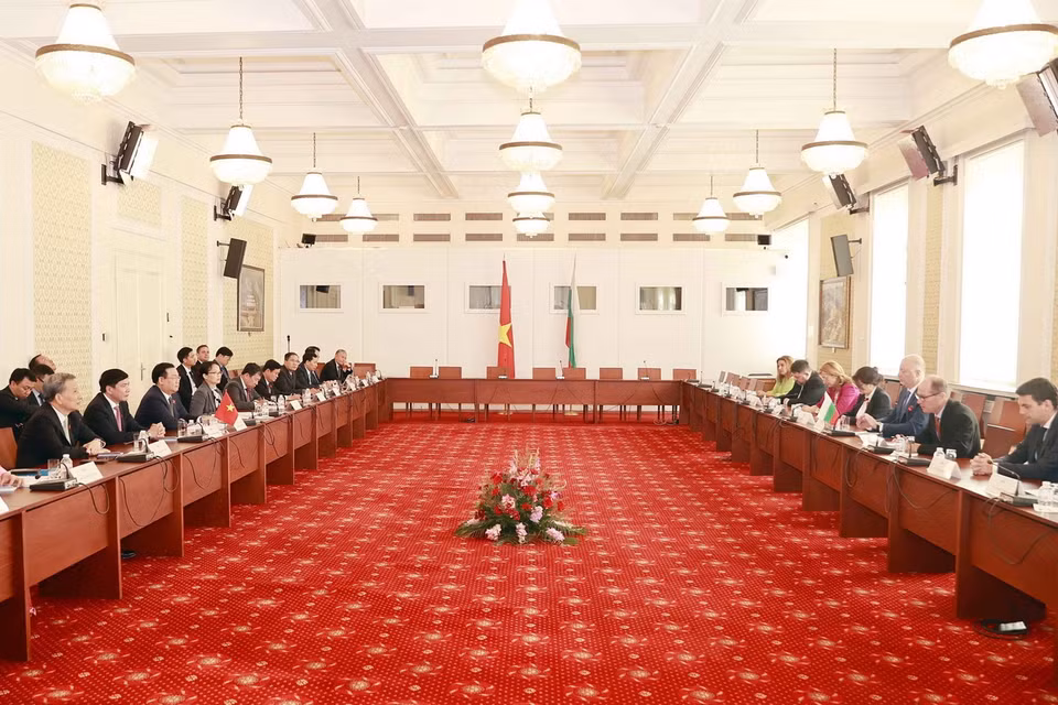 Quang cảnh hội đàm. (Ảnh: Doãn Tấn/TTXVN)