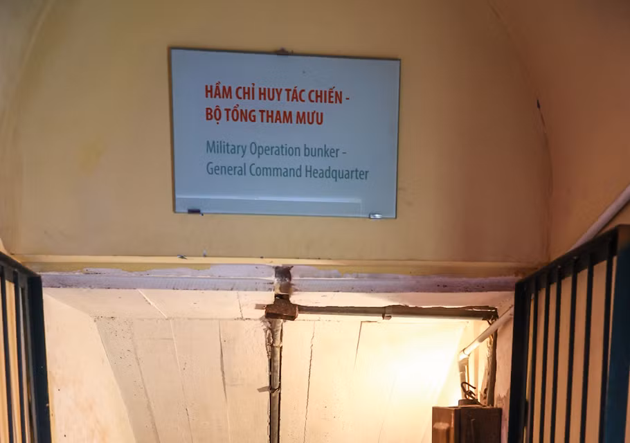 Hầm chỉ huy Tác chiến T1 là công trình Sở chỉ huy tác chiến của Bộ Tổng Tham mưu. Đây là công trình giữ vai trò đặc biệt quan trọng của cơ quan quân sự tối cao của Đảng, của nhà nước để chỉ huy toàn quân. (Ảnh: Minh Sơn/Vietnam+)