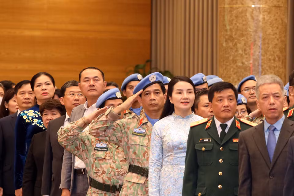 Các đại biểu dự lễ kỷ niệm. (Ảnh: TTXVN)