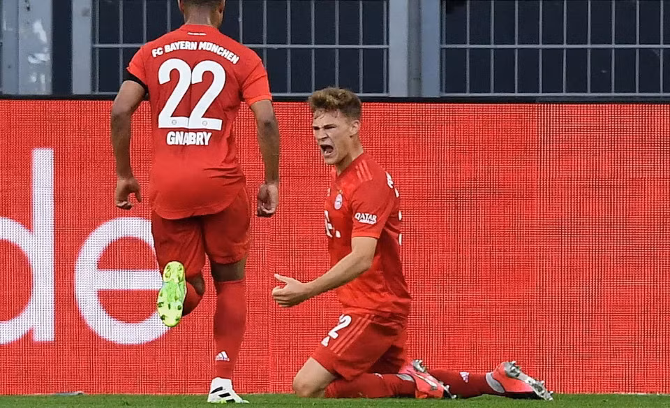 Kimmich ăn mừng sau khi mở tỷ số cho Bayern. (Nguồn: FcBayern)