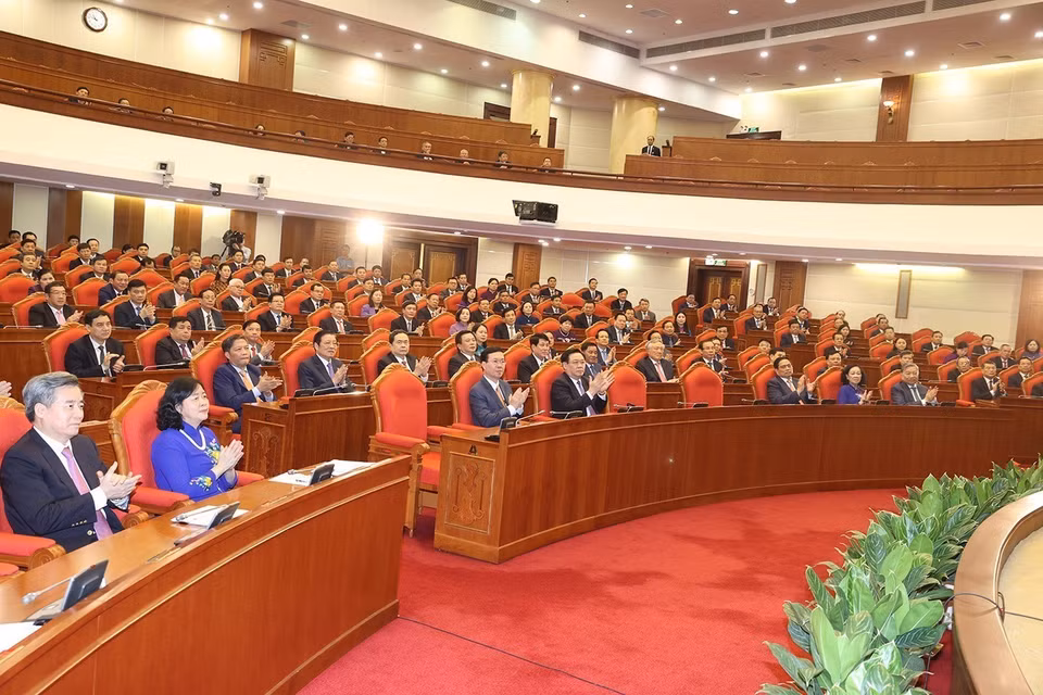 Hội nghị Trung ương giữa nhiệm kỳ khóa XIII thành công tốt đẹp. (Ảnh: Trí Dũng/TTXVN)