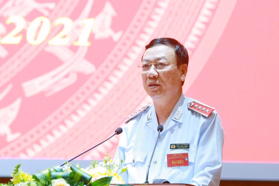 Ông Đoàn Hồng Phong, Ủy viên Trung ương Đảng, Tổng Thanh tra Chính phủ, phát biểu tại hội nghị.