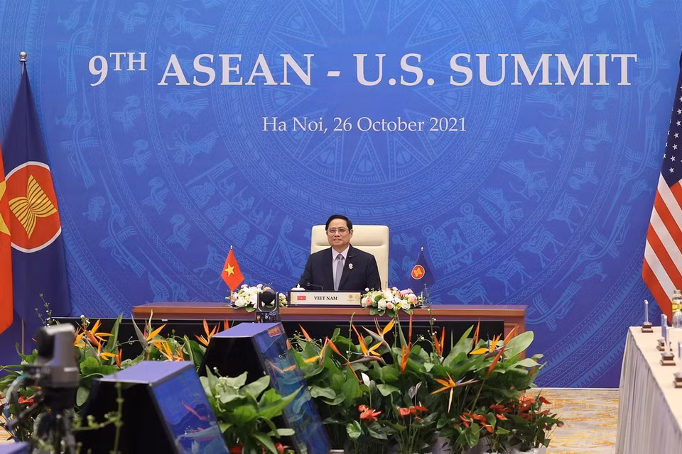 Thủ tướng Phạm Minh Chính tham dự Hội nghị cấp cao ASEAN-Hoa Kỳ lần thứ 9 tại đầu cầu Hà Nội. (Ảnh: Dương Giang/TTXVN)