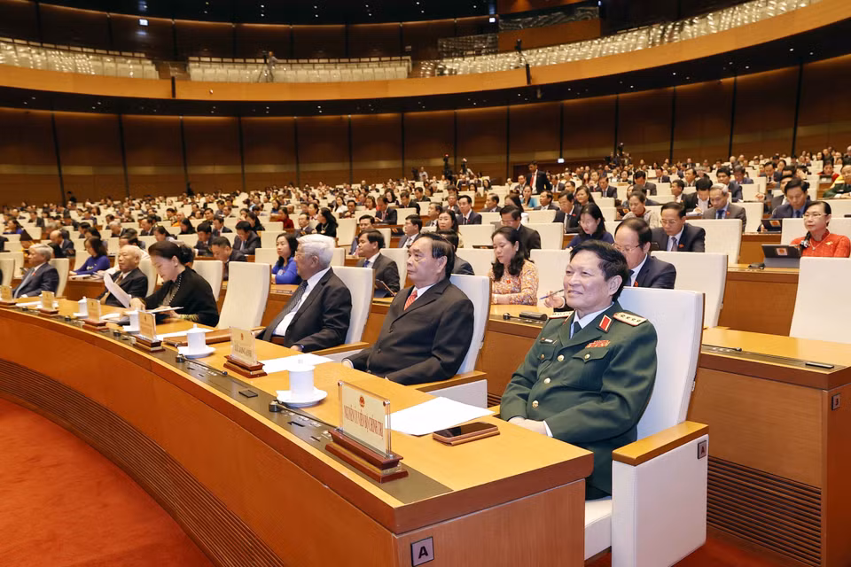 Đại biểu dự phiên bế mạc kỳ họp. (Ảnh: Doãn Tấn/TTXVN) aaaaa