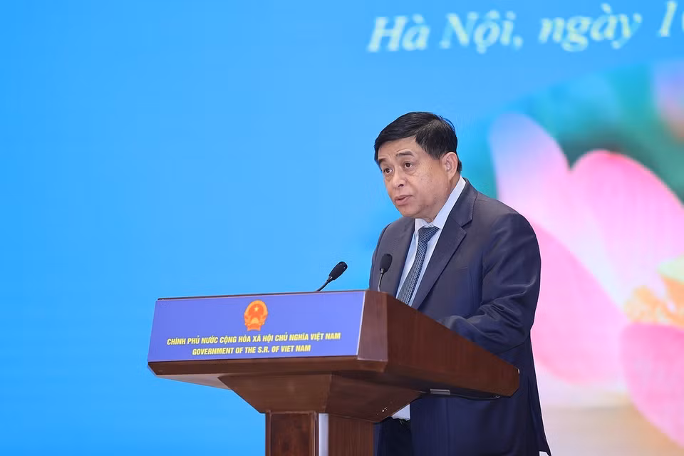 Bộ trưởng Bộ Kế hoạch và Đầu tư Nguyễn Chí Dũng phát biểu. (Ảnh: Dương Giang/TTXVN)