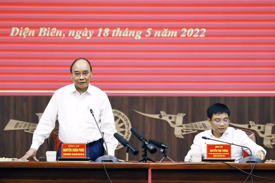 Chủ tịch nước Nguyễn Xuân Phúc phát biểu tại buổi làm việc. (Ảnh: Thống Nhất/TTXVN)