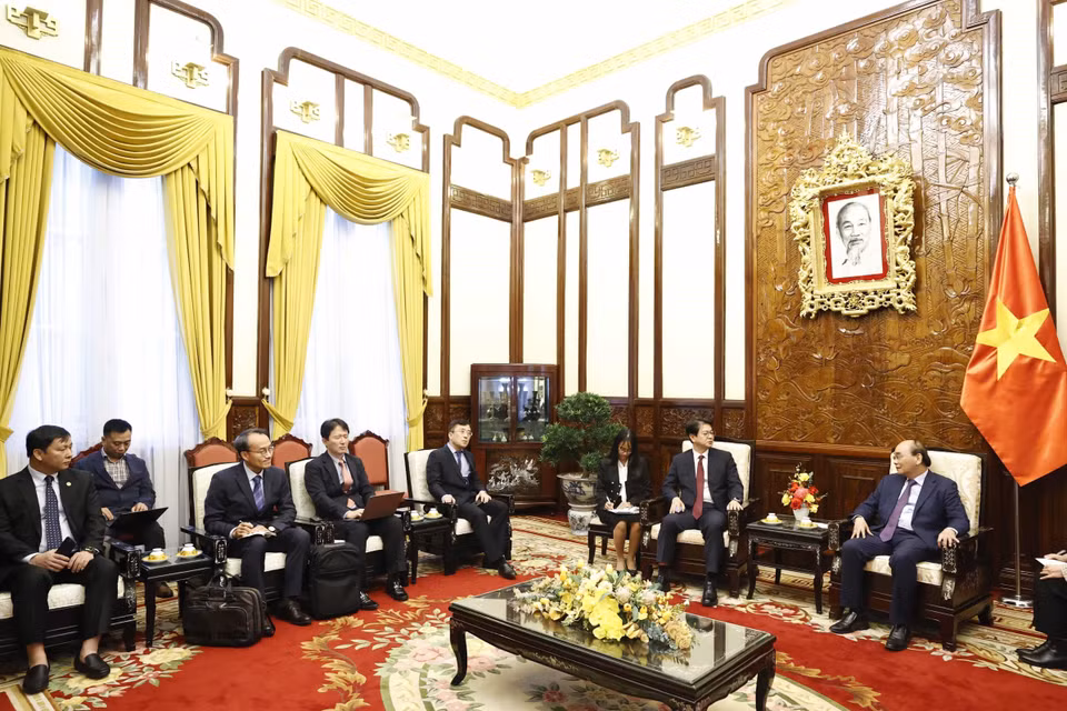 Ông Seong Ghi-hong, Chủ tịch, Giám đốc điều hành Hãng Thông tấn Yonhap của Hàn Quốc đang có chuyến thăm Việt Nam từ ngày 13-16/12. (Ảnh: Thống Nhất/TTXVN)