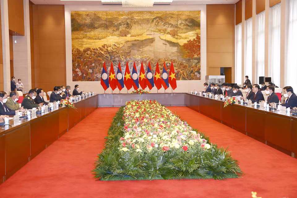 Quang cảnh cuộc hội kiến. (Ảnh: Doãn Tấn/TTXVN)