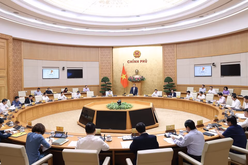 Quang cảnh Phiên họp Chính phủ thường kỳ tháng 10. (Ảnh: Dương Giang/TTXVN)