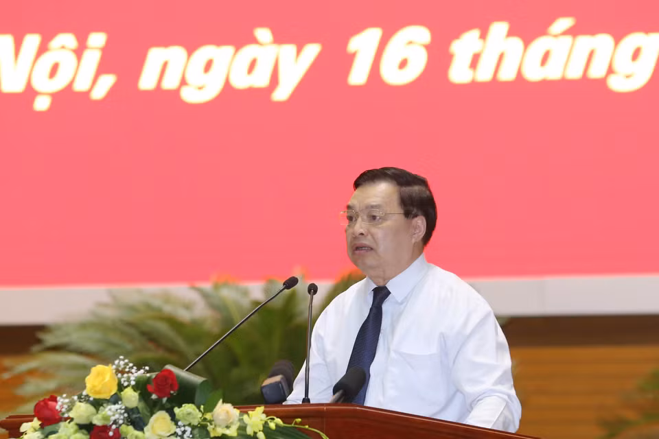 Ông Lê Mạnh Hùng, Phó Trưởng Ban Tuyên giáo Trung ương, phát biểu khai mạc hội nghị. (Ảnh: Phương Hoa/TTXVN)