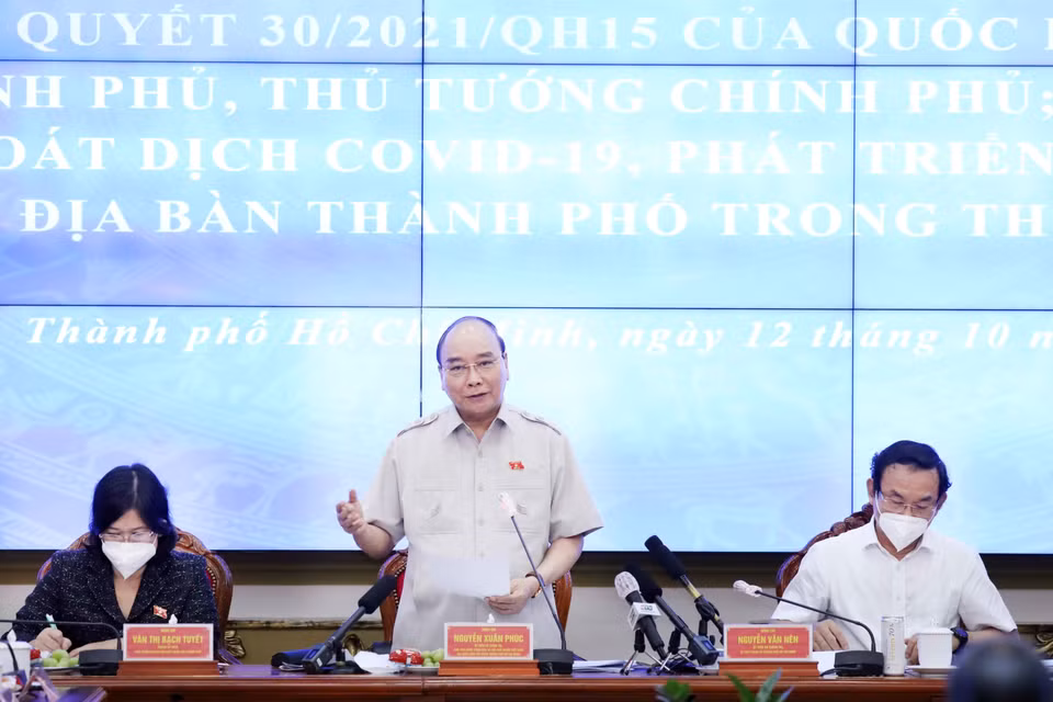 Chủ tịch nước Nguyễn Xuân Phúc phát biểu. (Ảnh: Thống Nhất/TTXVN)