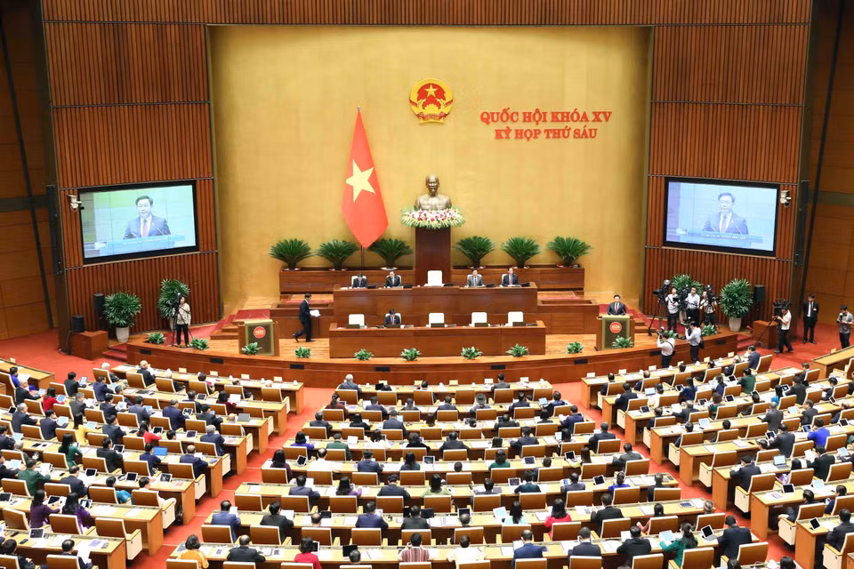 Chủ tịch Quốc hội Vương Đình Huệ phát biểu khai mạc. (Ảnh: Phạm Kiên/TTXVN)