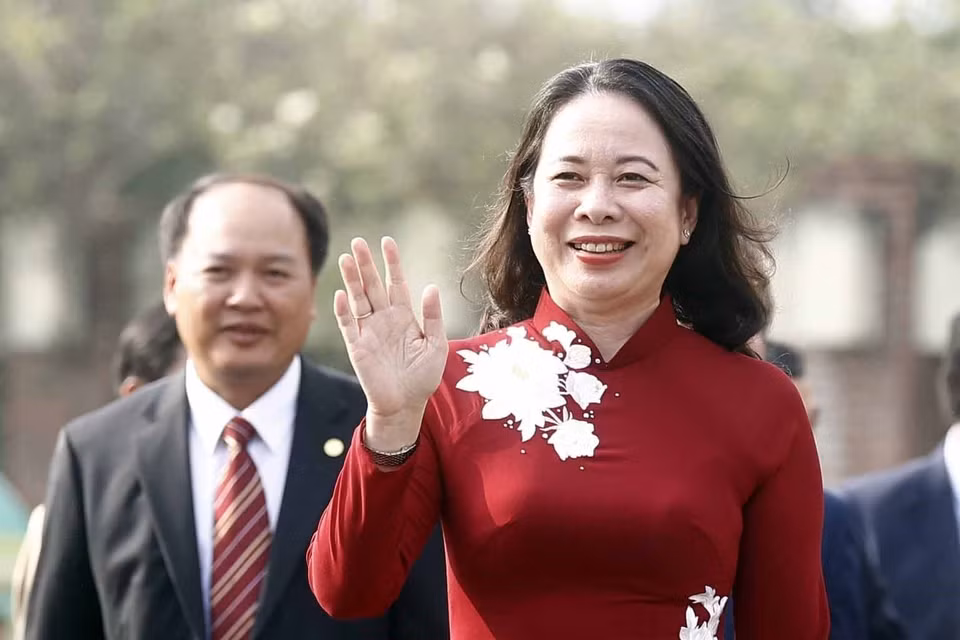 Quyền Chủ tịch nước Võ Thị Ánh Xuân dự “Ngày hội sắc Xuân trên mọi miền Tổ quốc” năm 2023. (Ảnh: Thống Nhất/TTXVN)