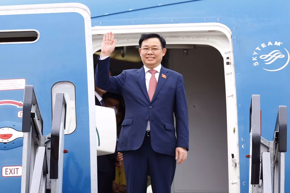 Chủ tịch Quốc hội Vương Đình Huệ lên đường thăm chính thức Cộng hòa Phần Lan. (Ảnh: Doãn Tấn/TTXVN)